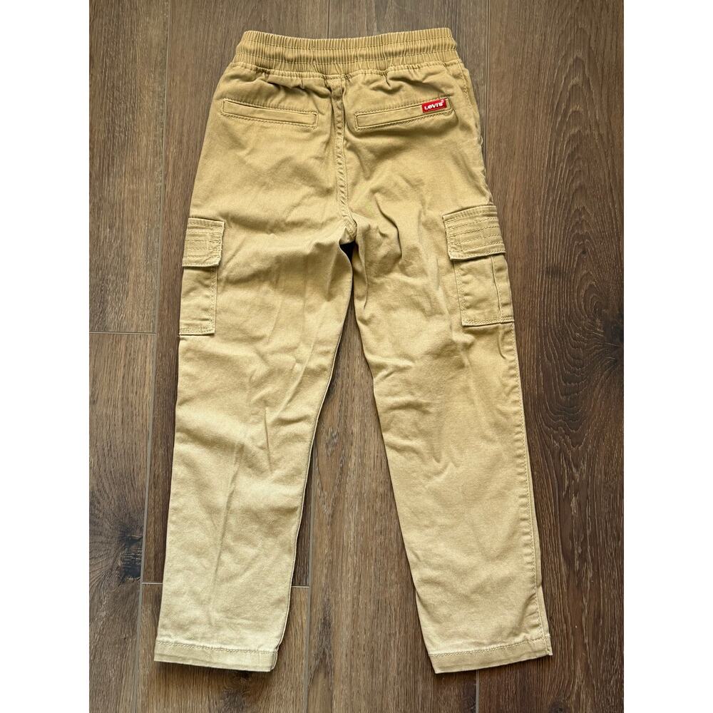 Levi's Boys Size 6 Khaki Cargo Pants Elastic Waist Cargo Pockets - Picture 5 of 5
